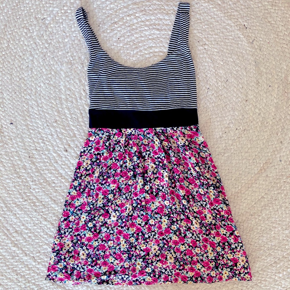 Striped & Floral Dress